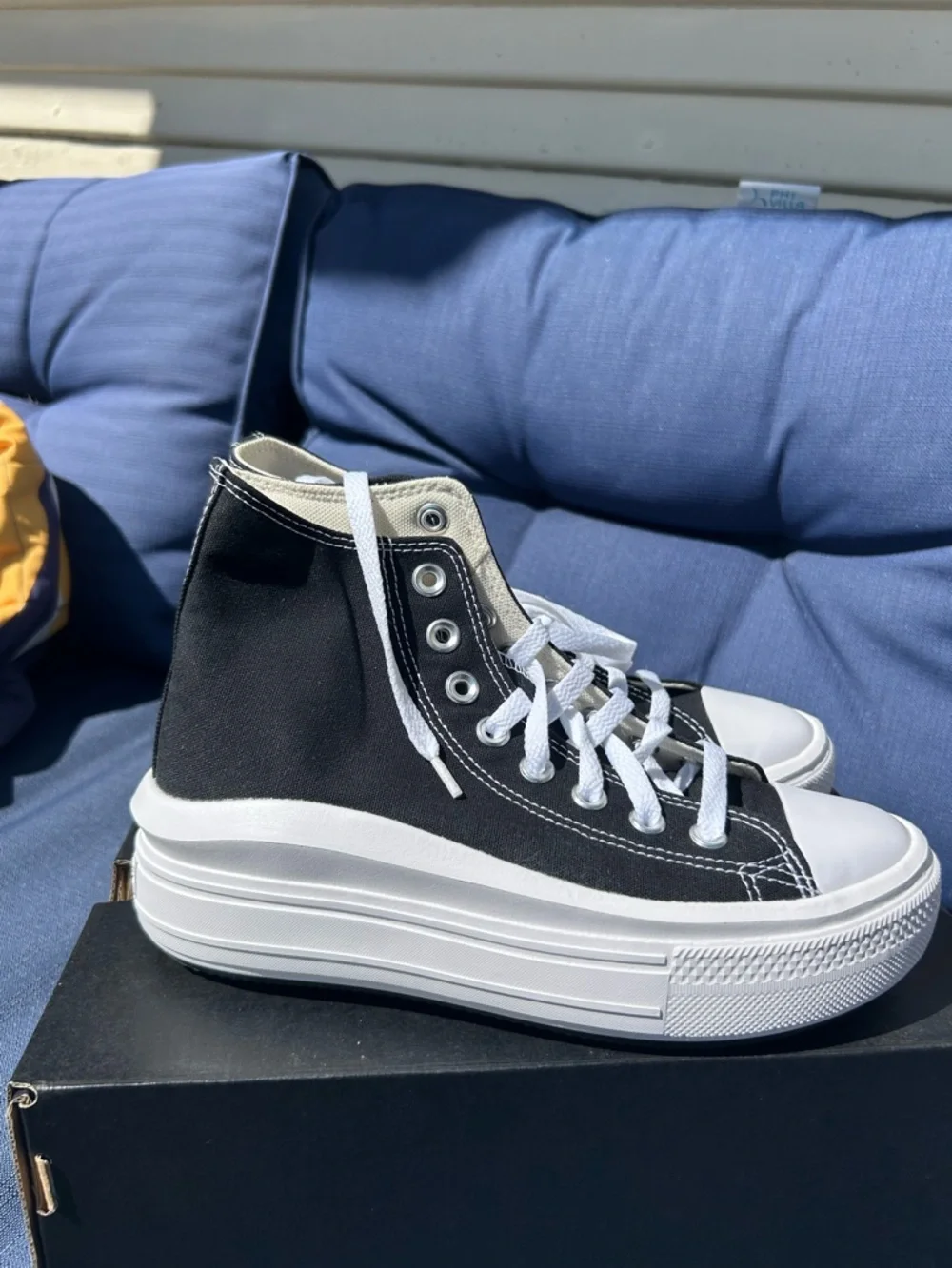 Converse Chuck Taylor All Star CTAS Move HI Platform Black White Women’s 7 - Picture 5 of 8